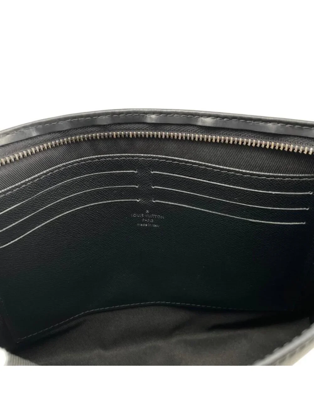 Louis Vuitton Clutch Pochette Voyage Monogram Eclipse Reverse Gray